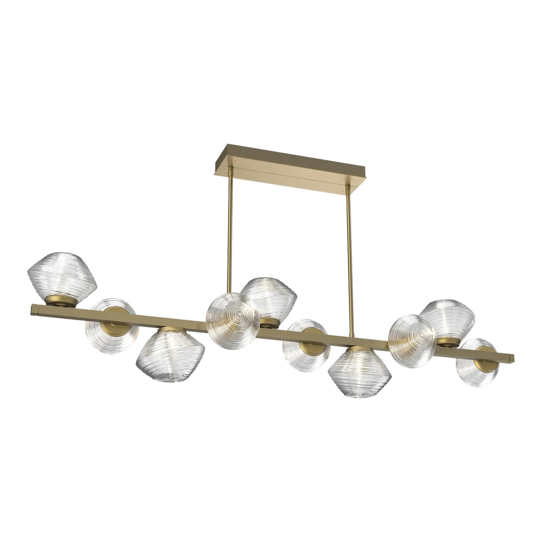 Mesa Twisted Branch Chandelier by Hammerton Studio 10 Lights in Gilded Brass with Clear glass