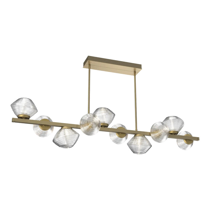 Mesa Twisted Branch Chandelier by Hammerton Studio 10 Lights in Gilded Brass with Clear glass