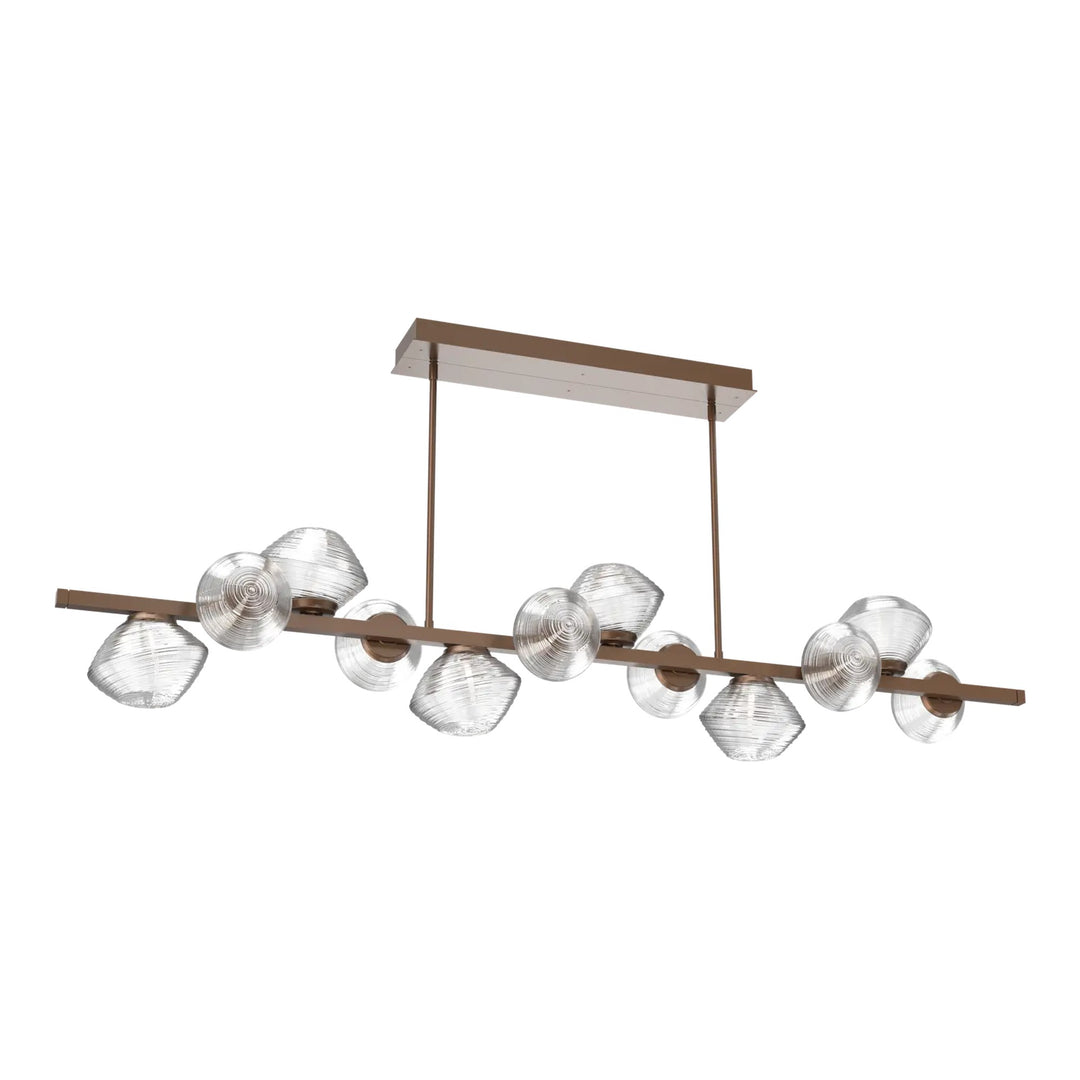 Mesa Twisted Branch Chandelier by Hammerton Studio 12 Lights in Burnished Bronze with Clear glass