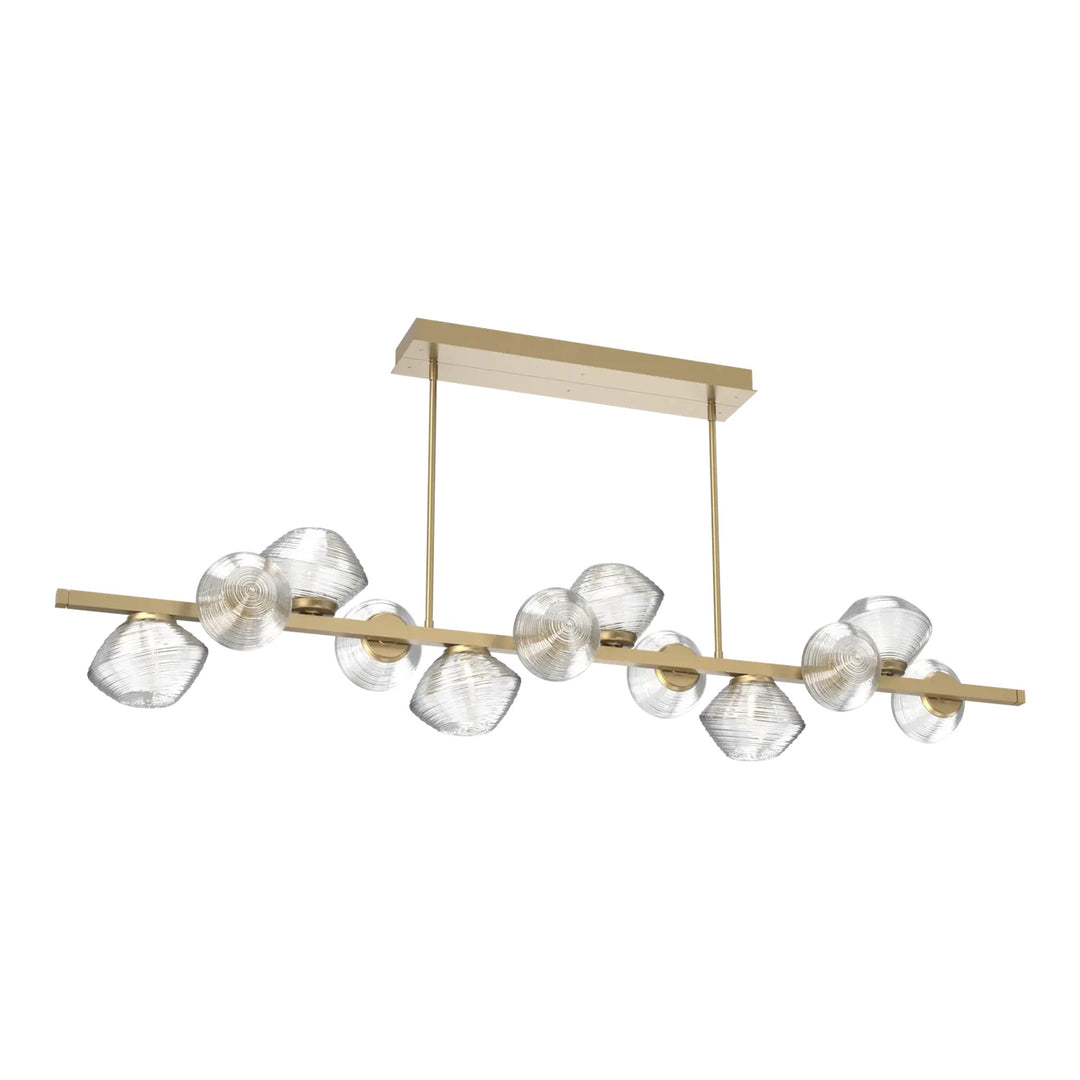 Mesa Twisted Branch Chandelier by Hammerton Studio 12 Lights in Gilded Brass with Clear glass
