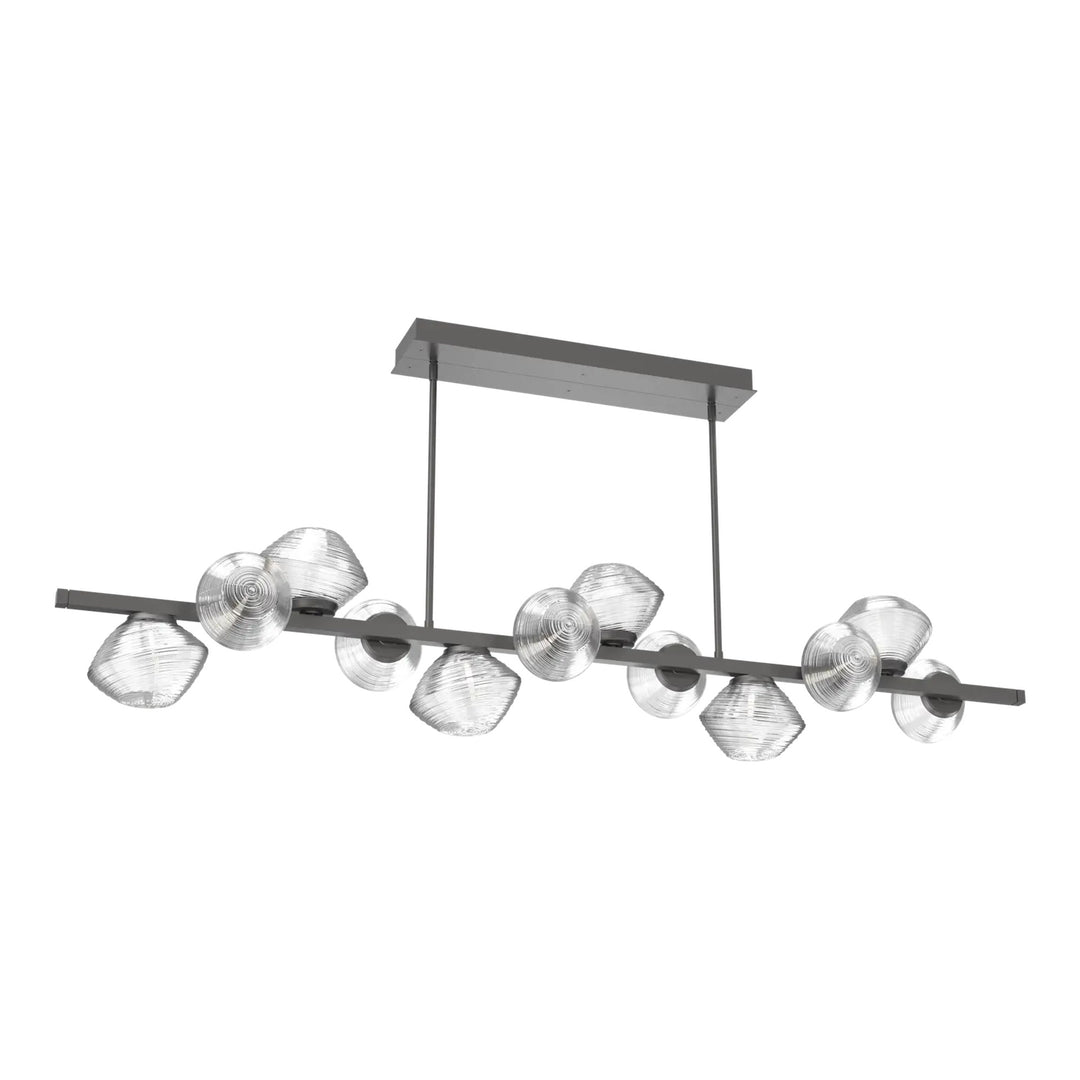 Mesa Twisted Branch Chandelier by Hammerton Studio 12 Lights in Graphite with Clear glass