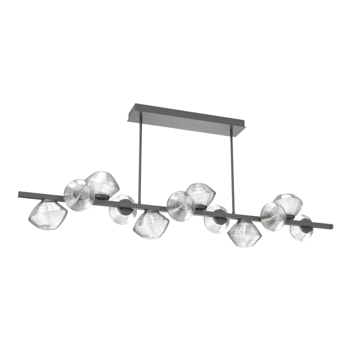 Mesa Twisted Branch Chandelier by Hammerton Studio 12 Lights in Graphite with Clear glass