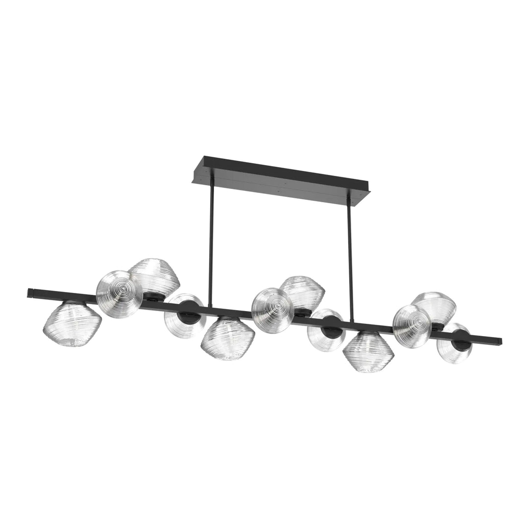 Mesa Twisted Branch Chandelier by Hammerton Studio 12 Lights in Matte Black with Clear glass