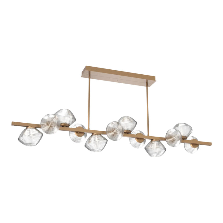Mesa Twisted Branch Chandelier by Hammerton Studio 12 Lights in Novel Brass with Clear glass
