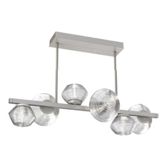 Mesa Twisted Branch Chandelier by Hammerton Studio 6 Lights in Beige Silver with Clear glass
