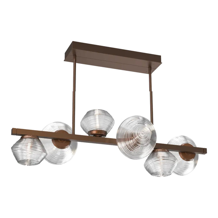 Mesa Twisted Branch Chandelier by Hammerton Studio 6 Lights in Burnished Bronze with Clear glass