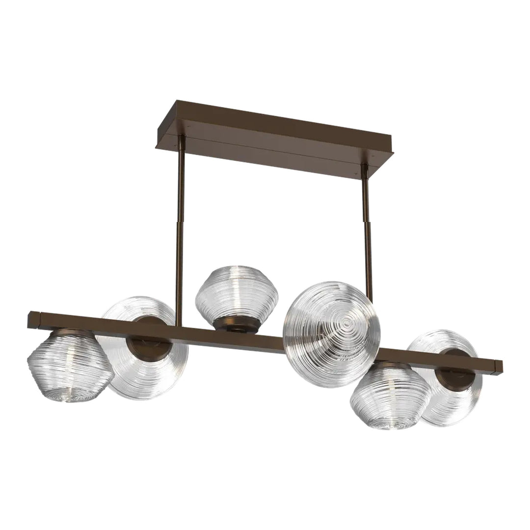 Mesa Twisted Branch Chandelier by Hammerton Studio 6 Lights in Flat Bronze with Clear glass