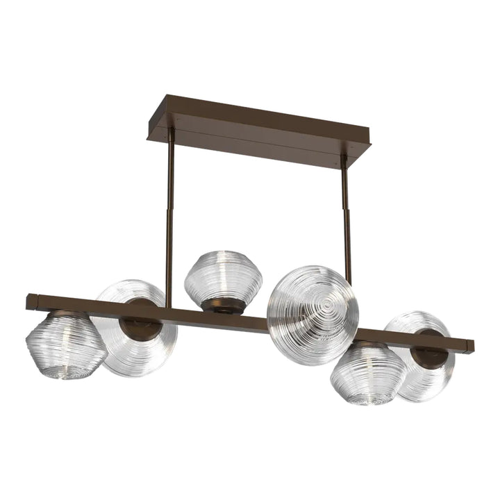 Mesa Twisted Branch Chandelier by Hammerton Studio 6 Lights in Flat Bronze with Clear glass
