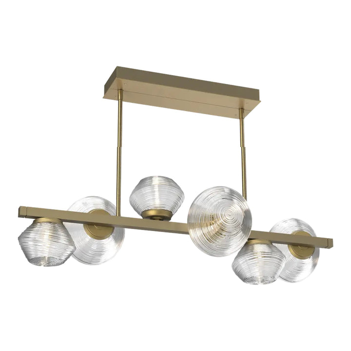 Mesa Twisted Branch Chandelier by Hammerton Studio 6 Lights in Gilded Brass with Clear glass