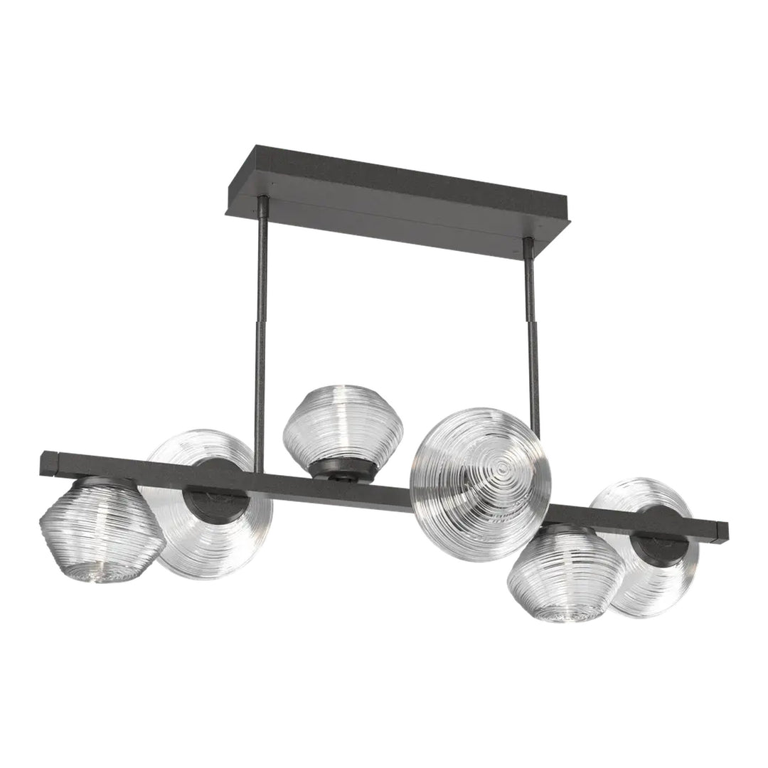Mesa Twisted Branch Chandelier by Hammerton Studio 6 Lights in Graphite with Clear glass
