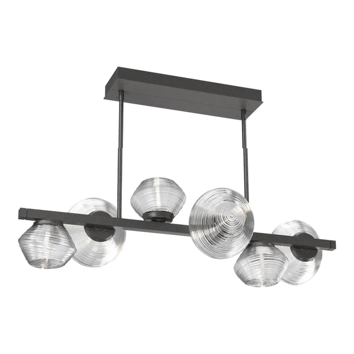 Mesa Twisted Branch Chandelier by Hammerton Studio 6 Lights in Graphite with Clear glass