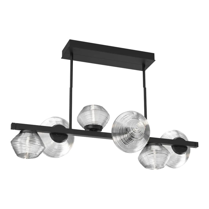 Mesa Twisted Branch Chandelier by Hammerton Studio 6 Lights in Matte Black with Clear glass