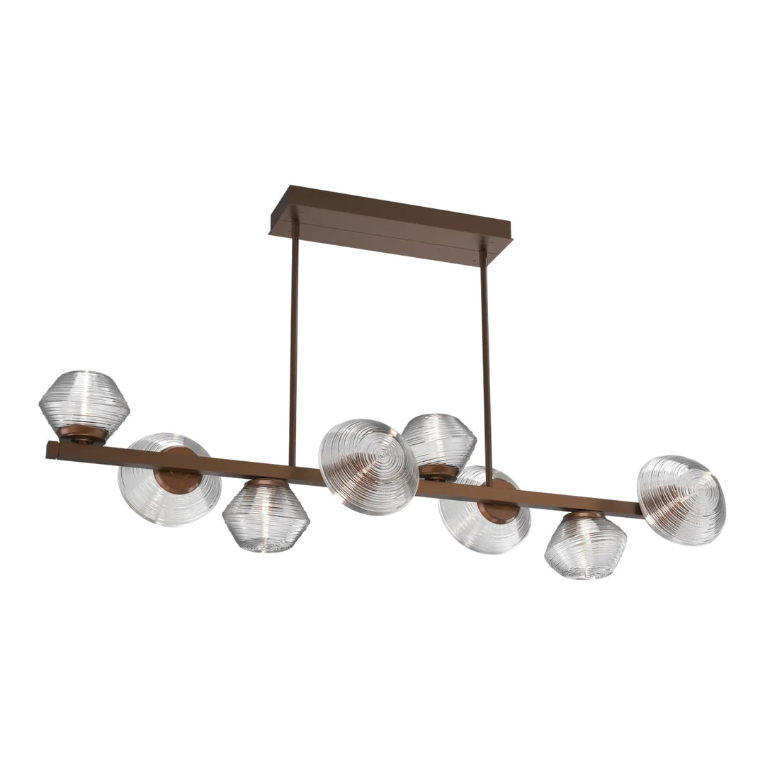Mesa Twisted Branch Chandelier by Hammerton Studio 8 Lights in Burnished Bronze with Clear glass