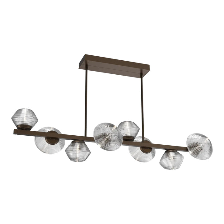 Mesa Twisted Branch Chandelier by Hammerton Studio 8 Lights in Flat Bronze with Clear glass