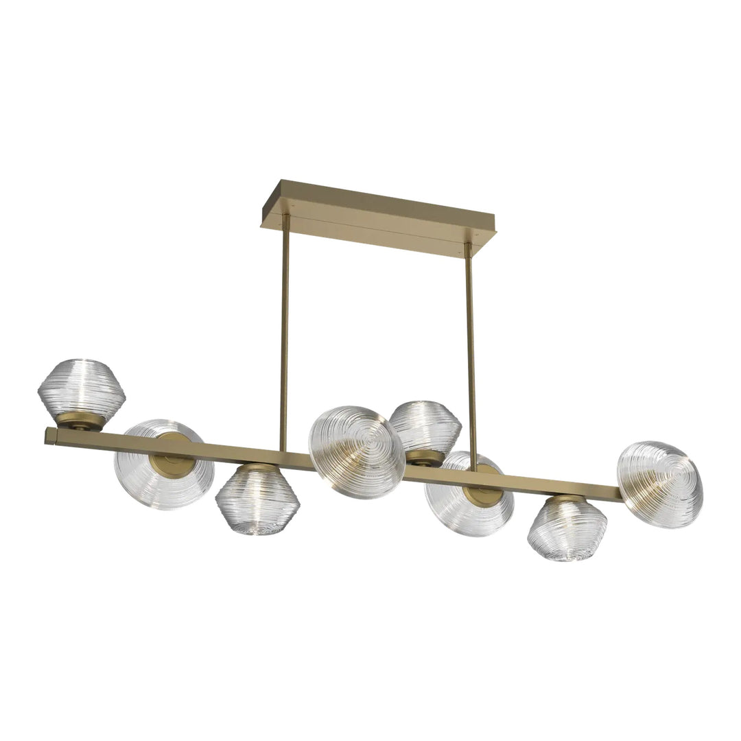 Mesa Twisted Branch Chandelier by Hammerton Studio 8 Lights in Gilded Brass with Clear glass