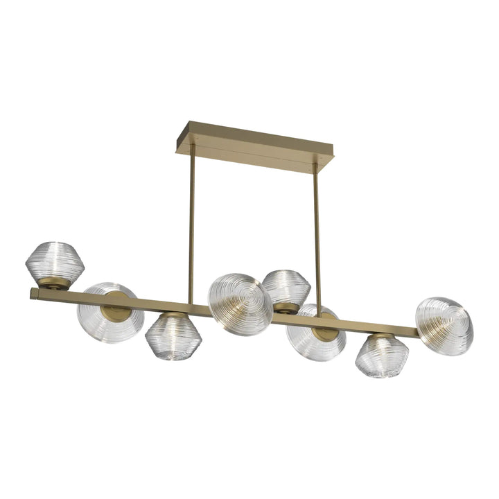 Mesa Twisted Branch Chandelier by Hammerton Studio 8 Lights in Gilded Brass with Clear glass