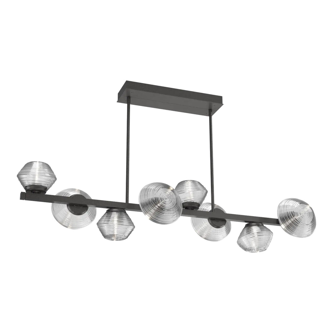 Mesa Twisted Branch Chandelier by Hammerton Studio 8 Lights in Graphite with Clear glass