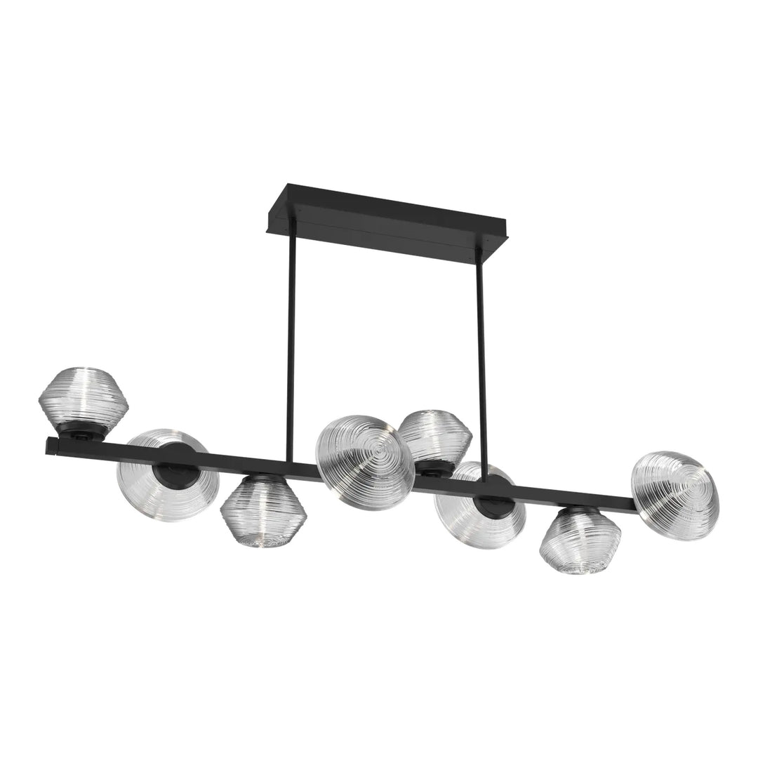 Mesa Twisted Branch Chandelier by Hammerton Studio 8 Lights in Matte Black with Clear glass