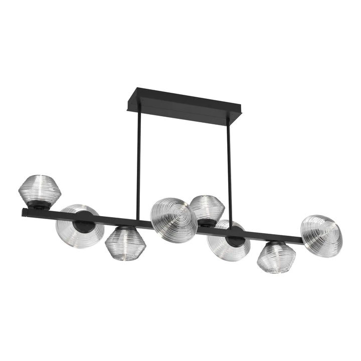 Mesa Twisted Branch Chandelier by Hammerton Studio 8 Lights in Matte Black with Clear glass
