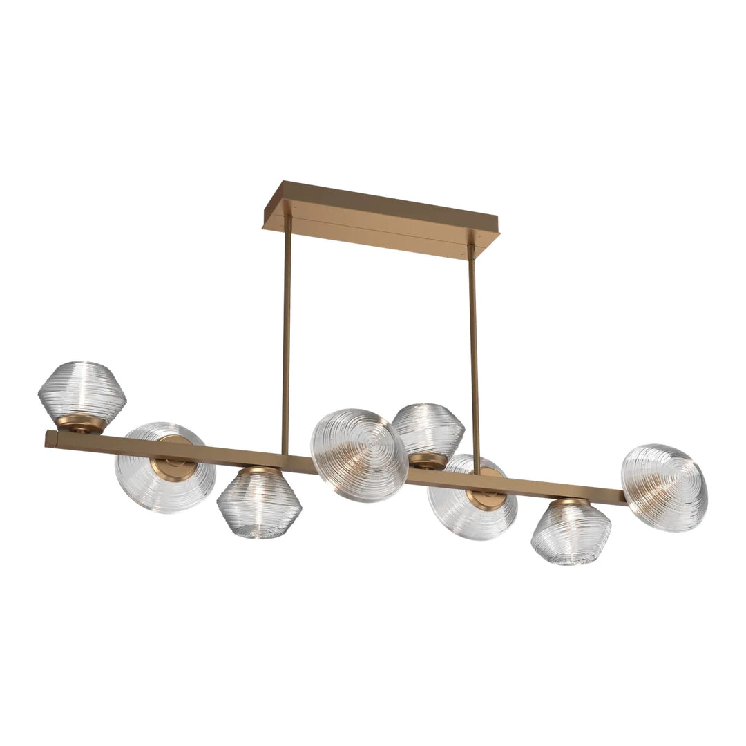 Mesa Twisted Branch Chandelier by Hammerton Studio 8 Lights in Novel Brass with Clear glass