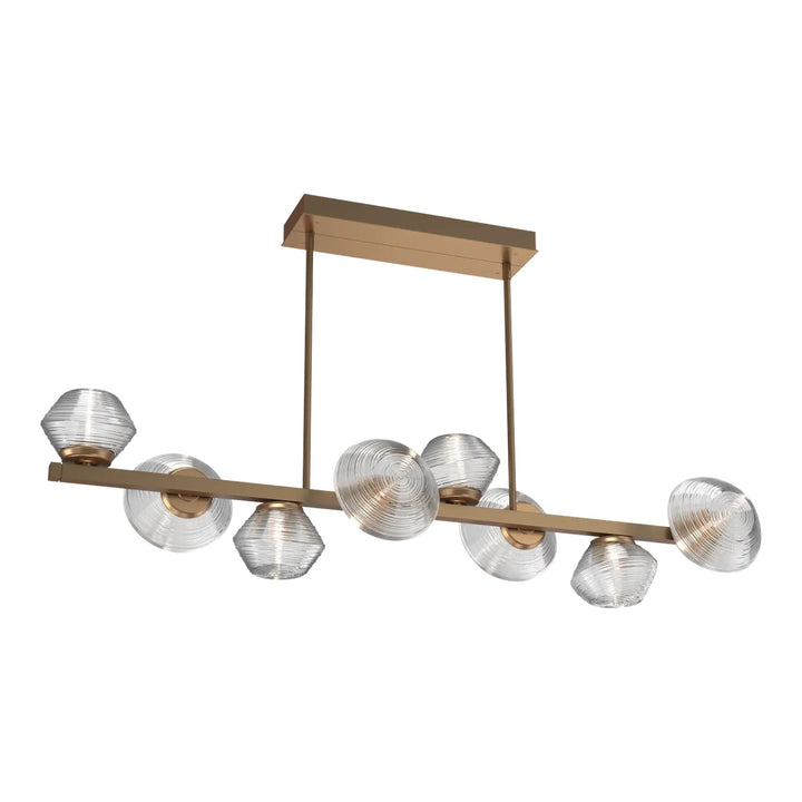 Mesa Twisted Branch Chandelier by Hammerton Studio 8 Lights in Novel Brass with Clear glass