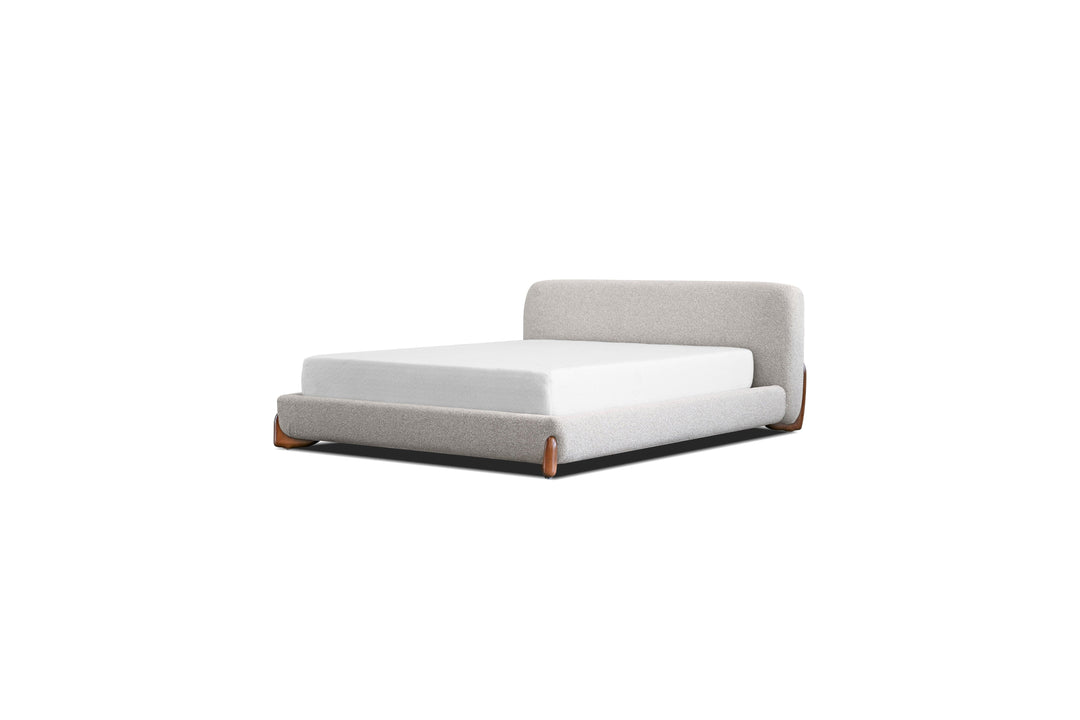 MESA Upholstered Bed in Oat Tweed