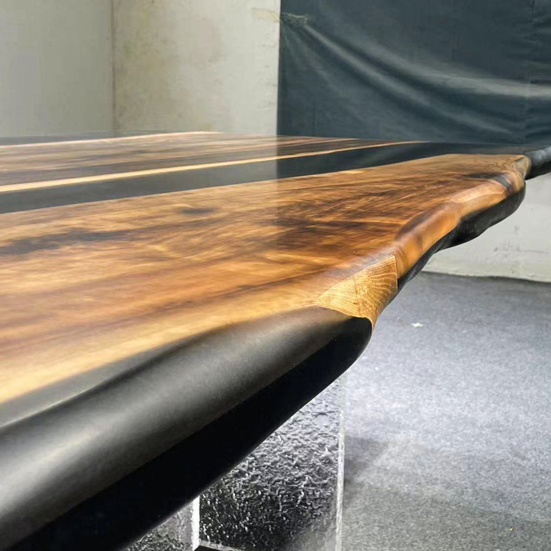 Black Walnut Live Edge River Dining Table by Thomas Dawn