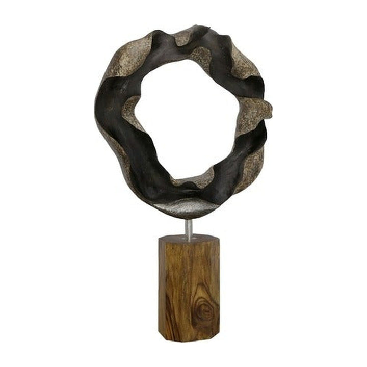 Metallurgy Wood Sculpture, Stainless Steel Natural Phillips Collection