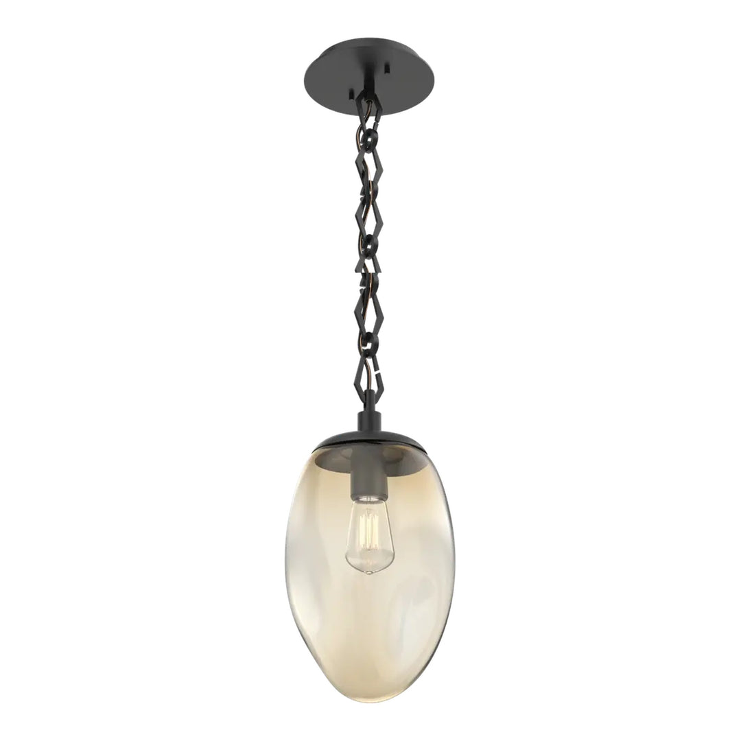 Meteo Pendant by Hammerton Studio – E26 in Matte Black on Diamond Chain