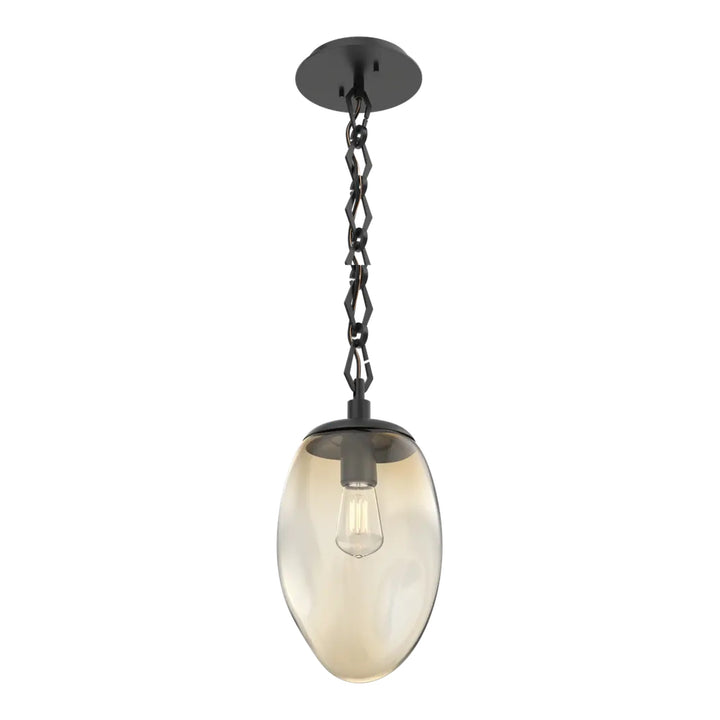 Meteo Pendant by Hammerton Studio – E26 in Matte Black on Diamond Chain