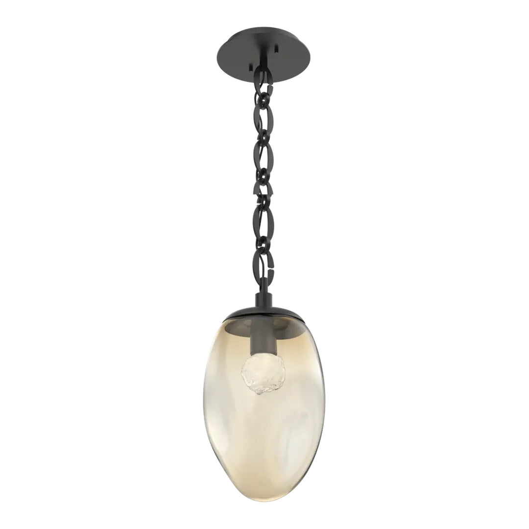 Meteo Pendant by Hammerton Studio – LED in Matte Black on Oval Chain