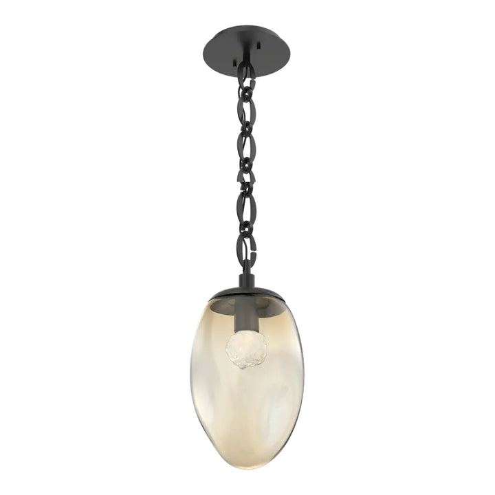 Meteo Pendant by Hammerton Studio – LED in Matte Black on Oval Chain