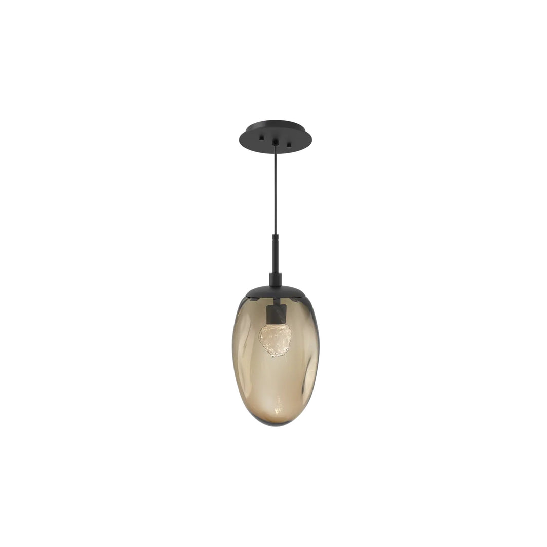 Meteo Pendant by Hammerton Studio – LED in Matte Black with Bronze glass
