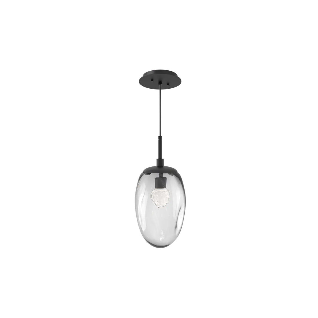 Meteo Pendant by Hammerton Studio – LED in Matte Black with Clear glass
