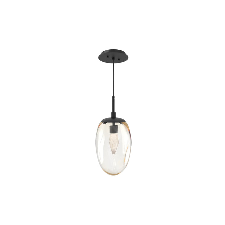Meteo Pendant by Hammerton Studio – LED in Matte Black with Geo inner diffuser