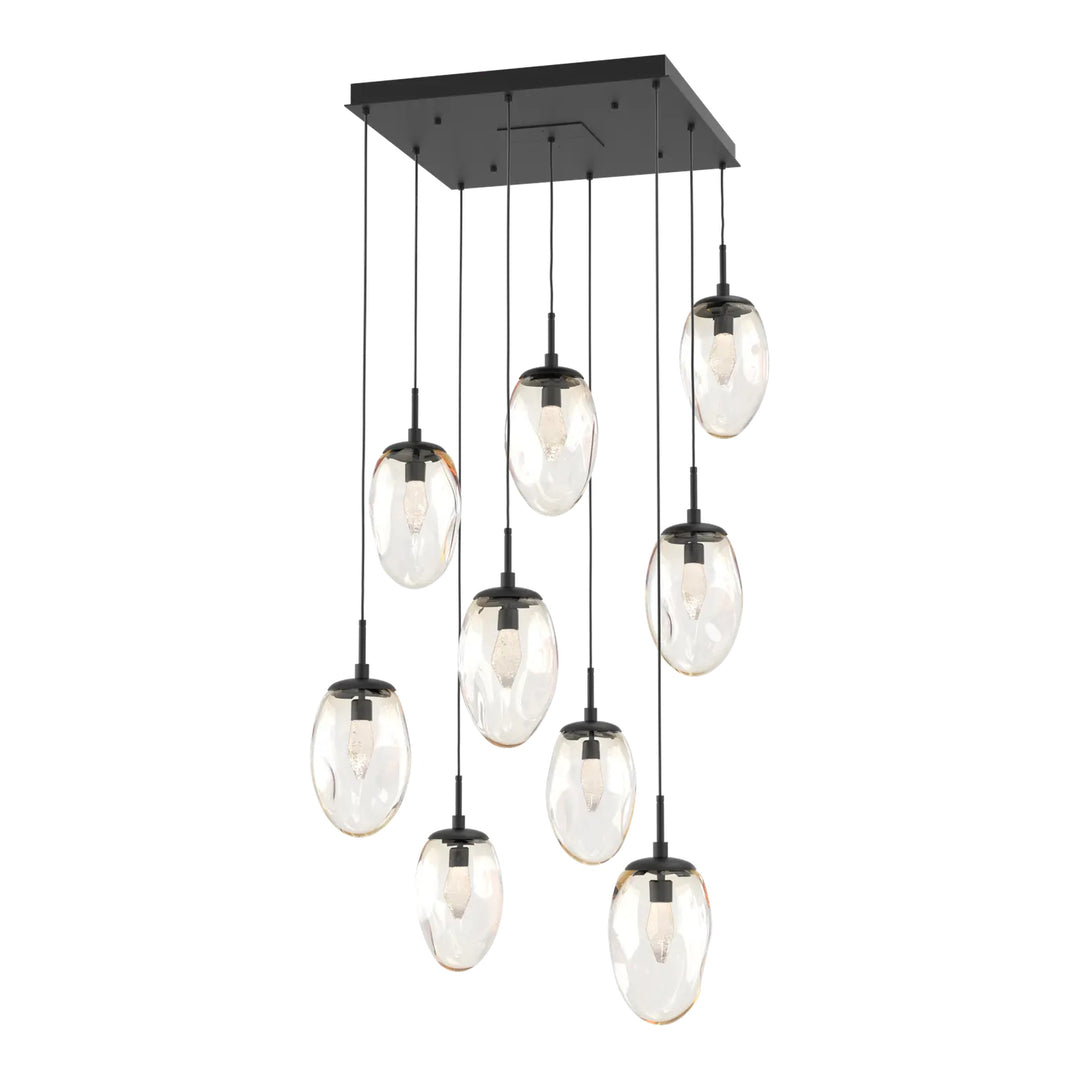 Meteo Square Pendant Chandelier by Hammerton Studio – 9 Lights LED in Matte Black