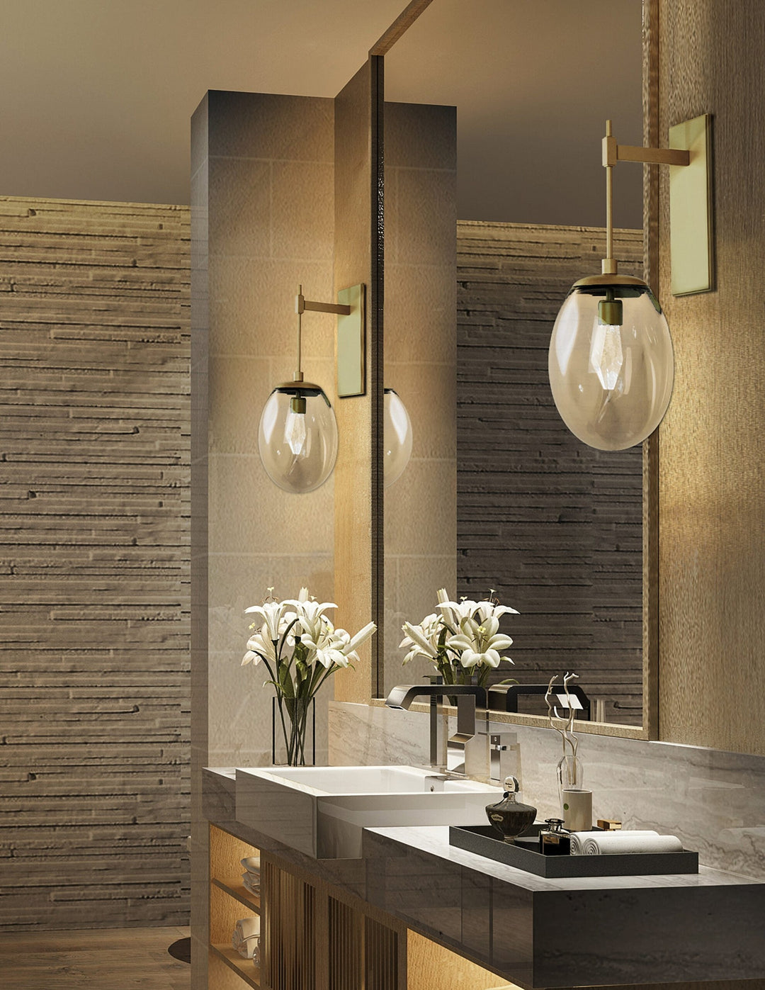 Meteo Tempo Sconce by Hammerton Studio in a styled interior