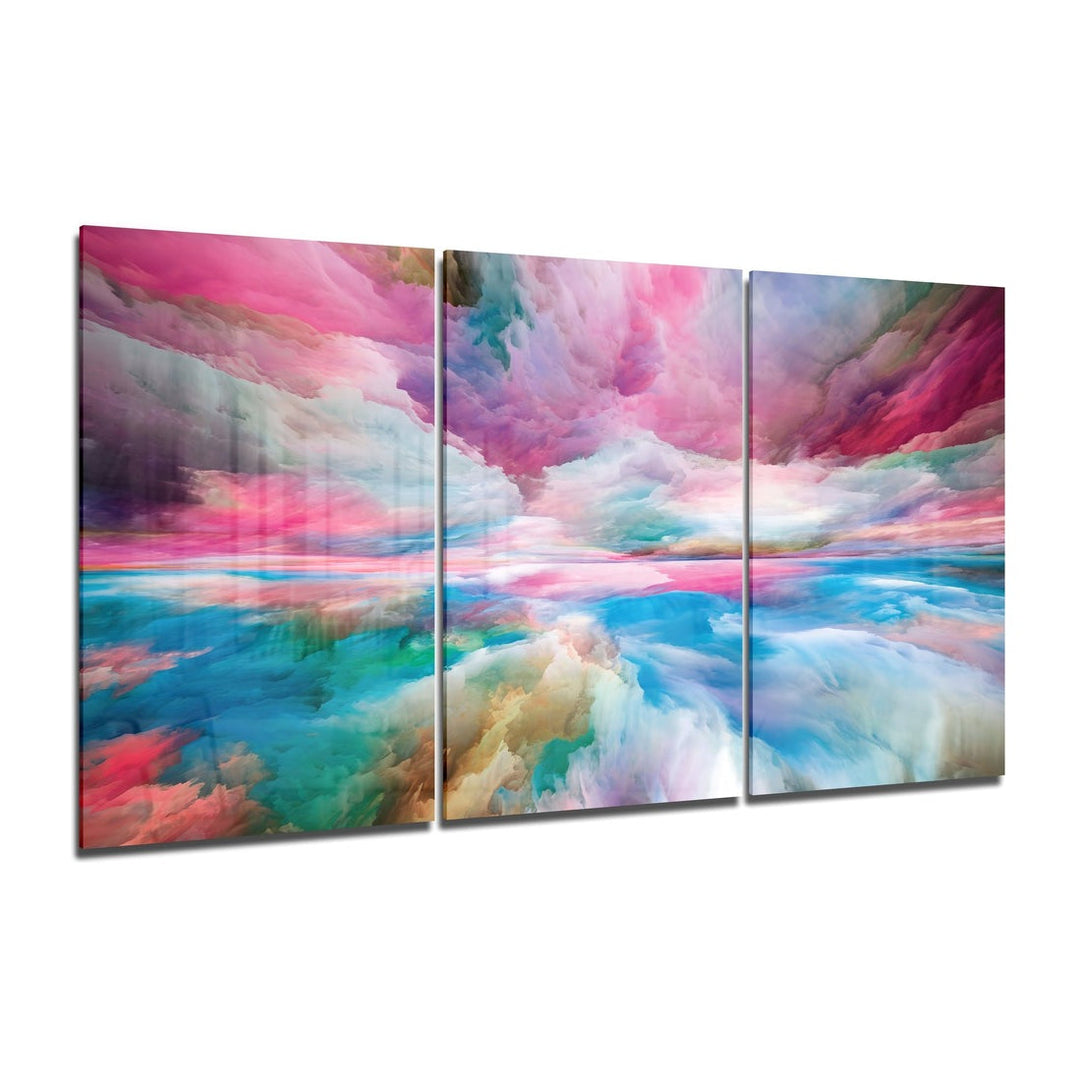 Colorful Clouds Glass Wall Art Insigne