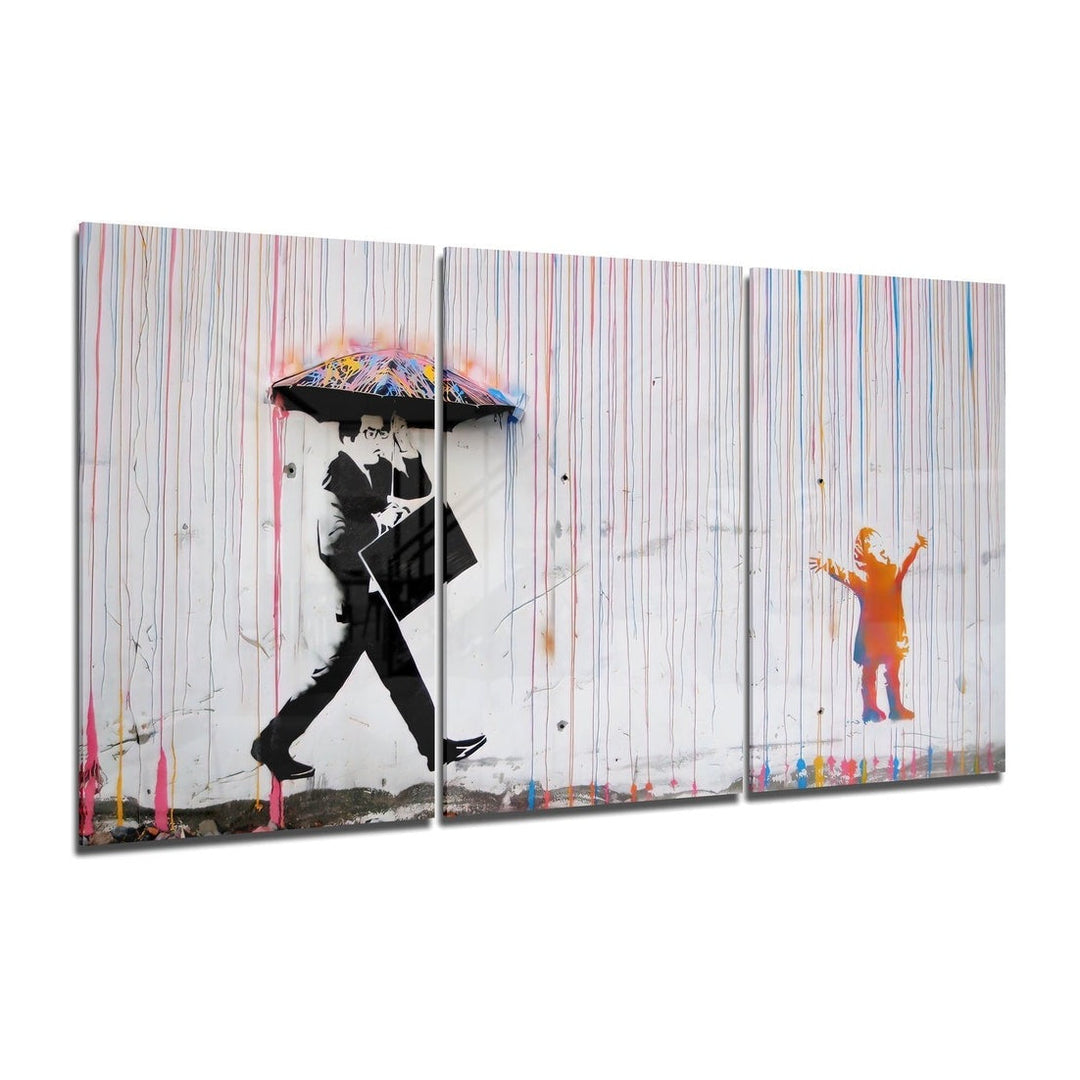 Color of Rain Mega Glass Wall Art Insigne