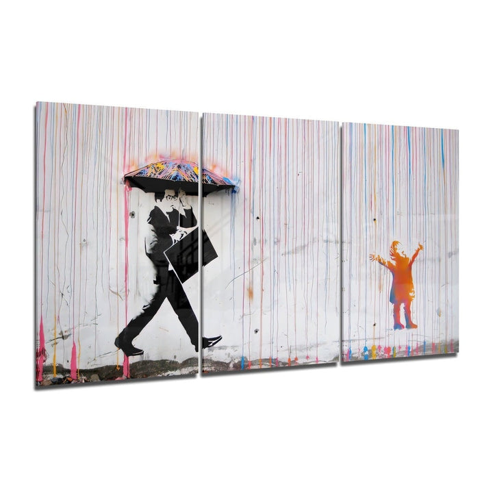 Color of Rain Mega Glass Wall Art Insigne