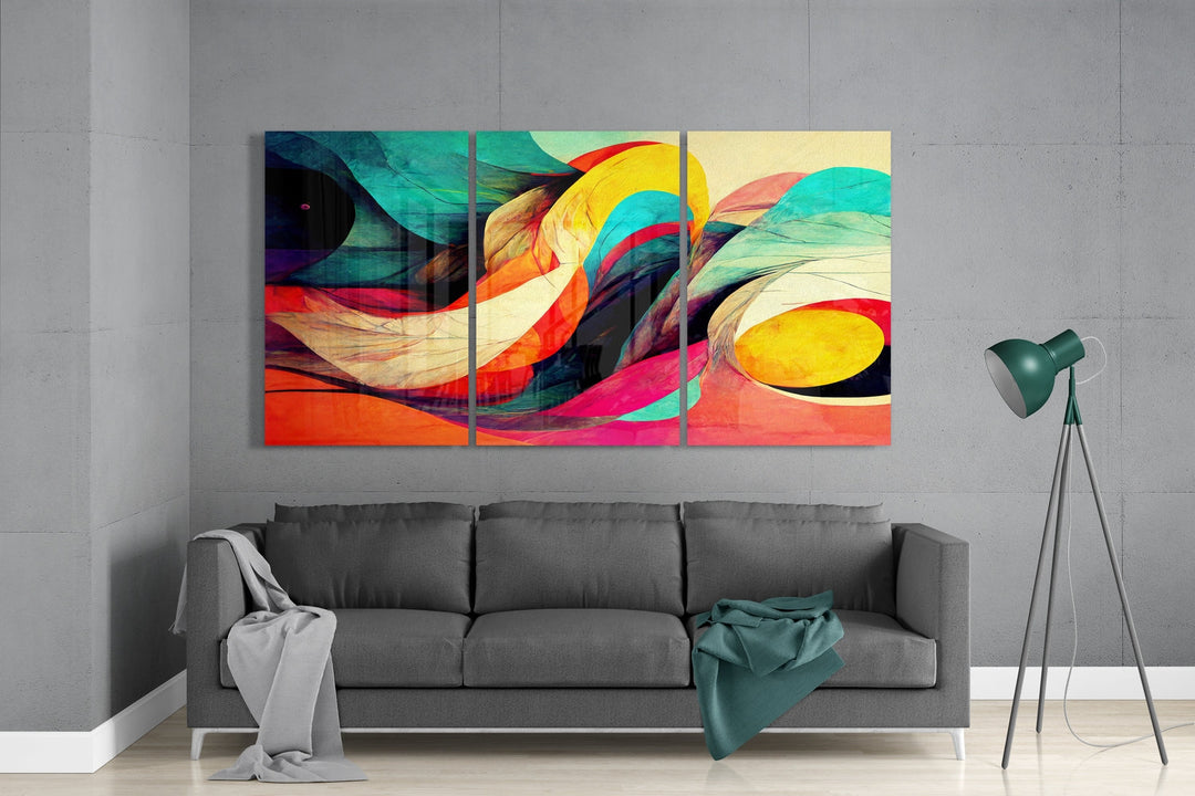 Waves Glass Wall Art.
