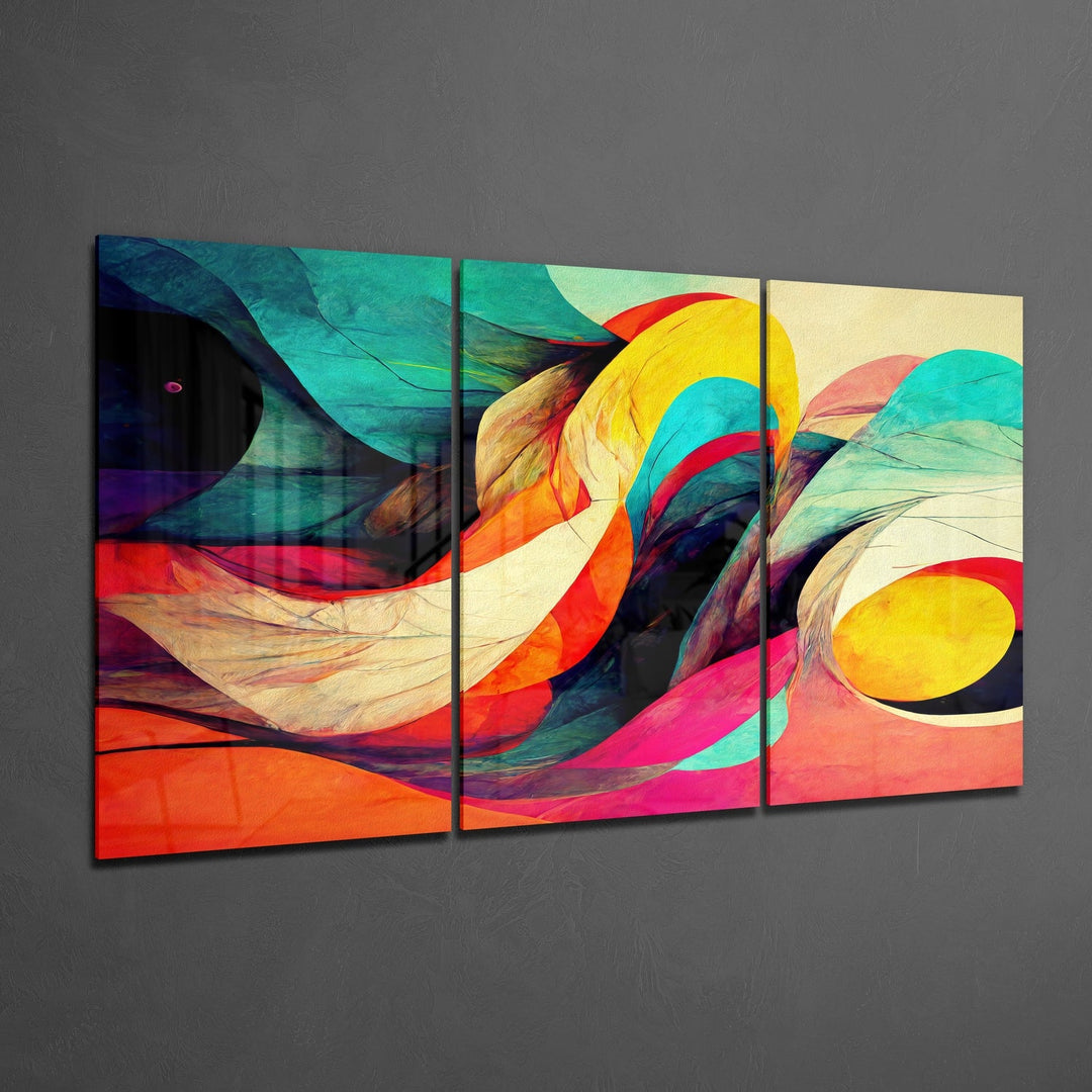 Waves Glass Wall Art.