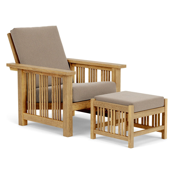 Mission Footstool by Barlow Tyrie – alternate view
