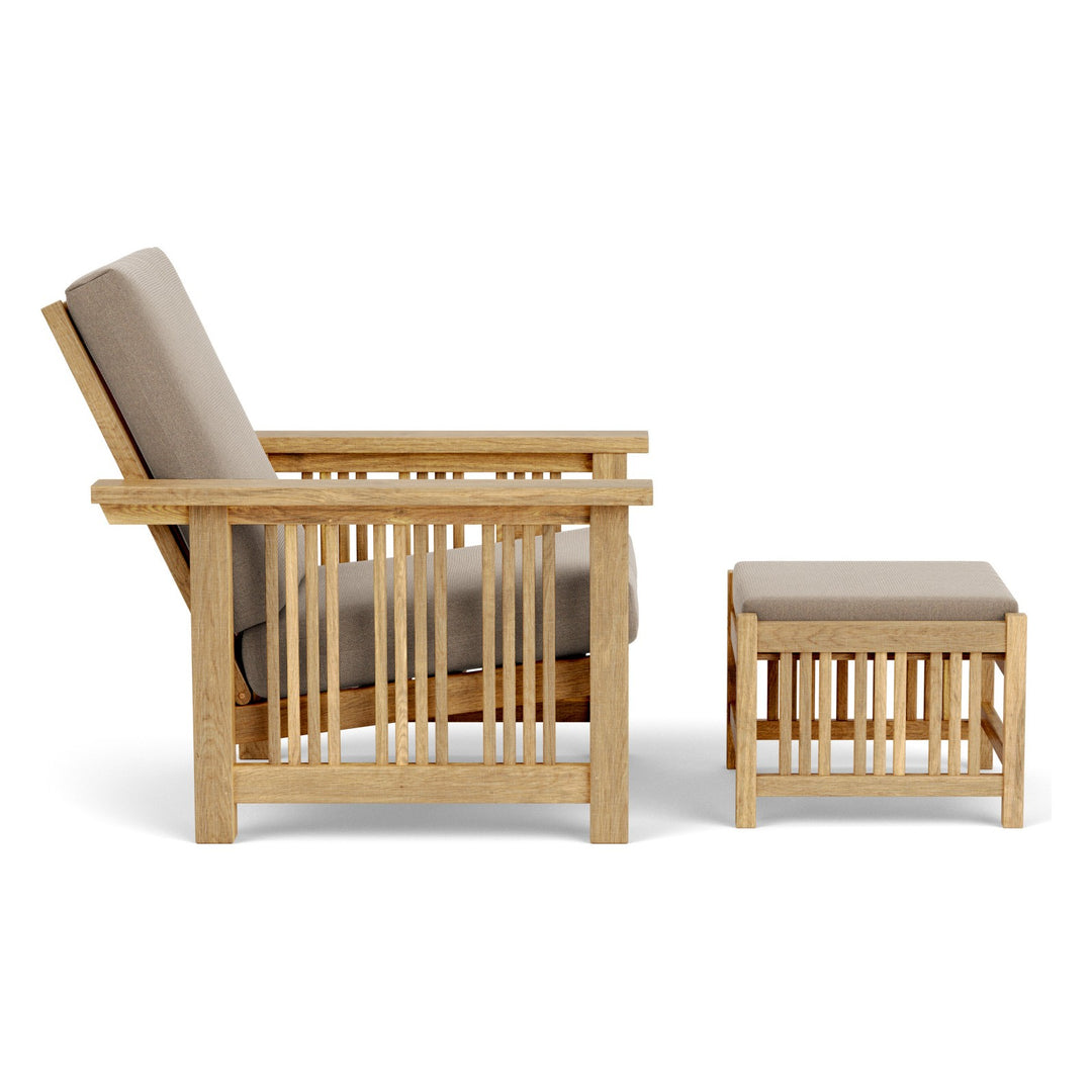 Mission Footstool by Barlow Tyrie – alternate view