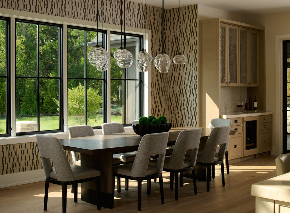 Misto Linear Pendant Chandelier by Hammerton Studio in a styled interior