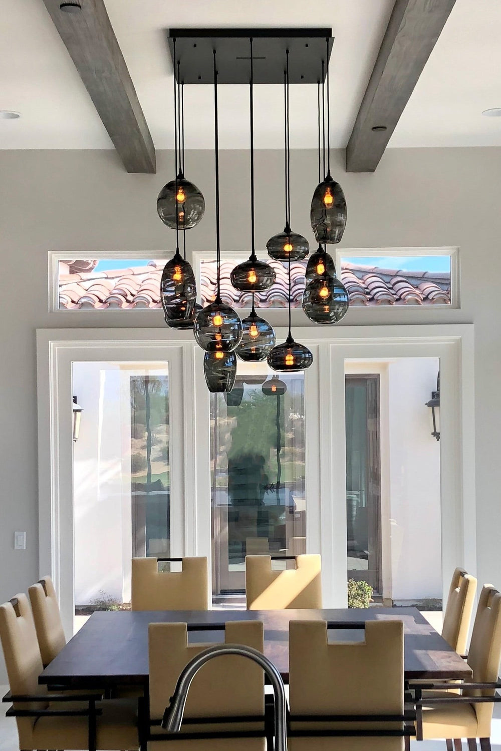Misto Square Pendant Chandelier by Hammerton Studio in a styled interior