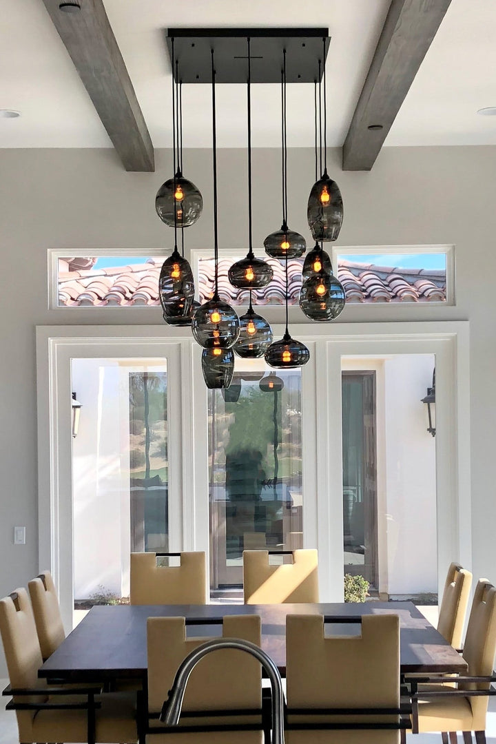 Misto Square Pendant Chandelier by Hammerton Studio in a styled interior