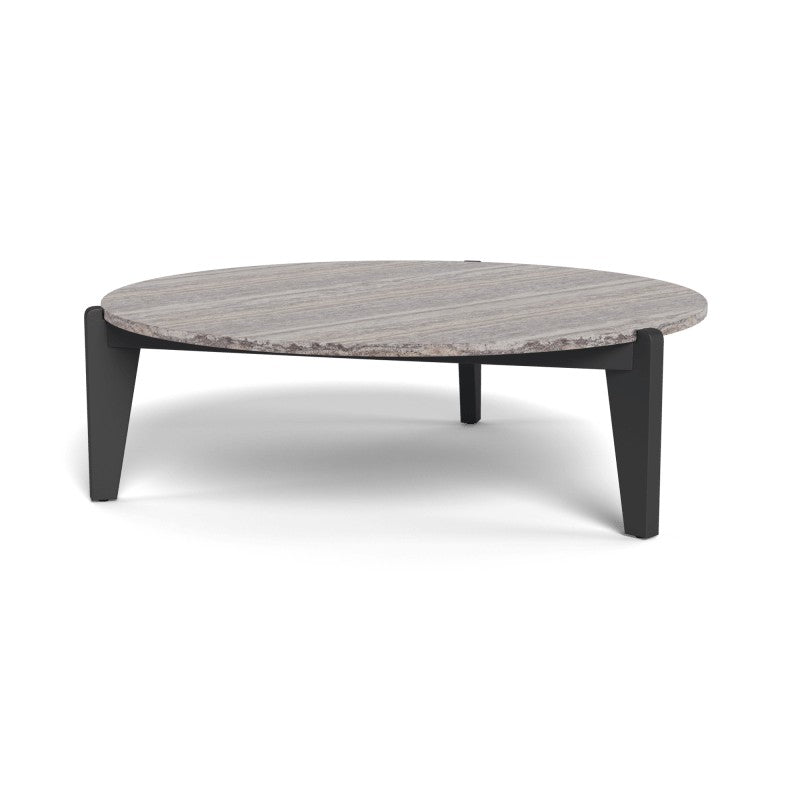 MLB Aluminum Round Coffee Table by Harbour in Aluminum Asteroid