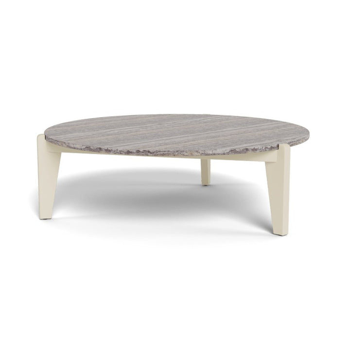MLB Aluminum Round Coffee Table by Harbour in Aluminum Bone