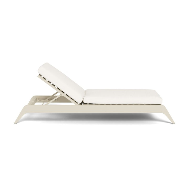 MLB Aluminum Slatted Sun Lounge by Harbour in Aluminum Bone